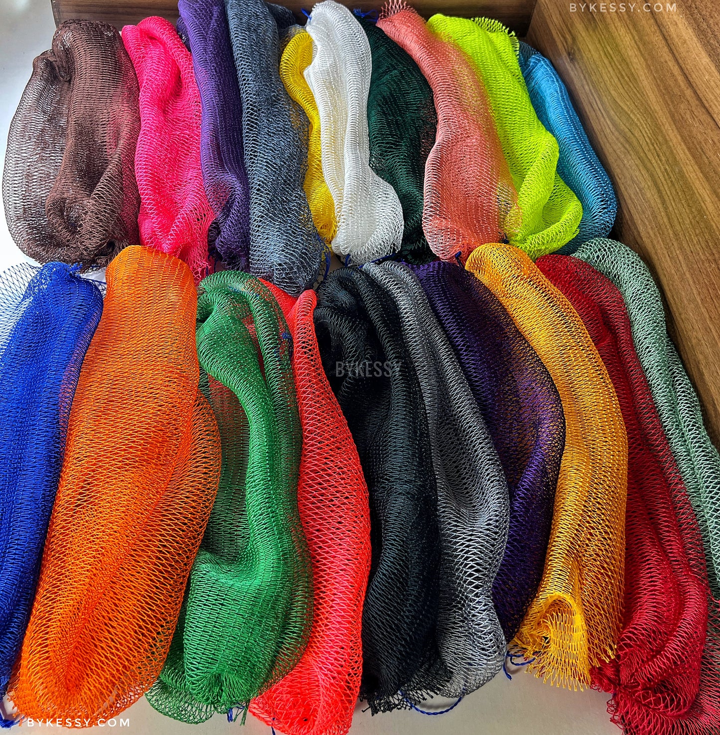 Wholesale African Exfoliating Net Sponge – Authentic Mesh Bath Sponge from Nigeria | 45in, 60in, 90in | Free Shipping