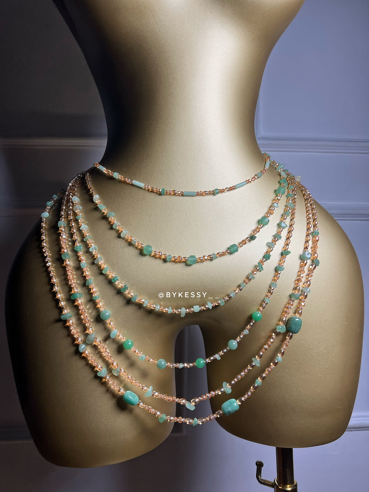 Green Aventurine Gemstone Waist Beads