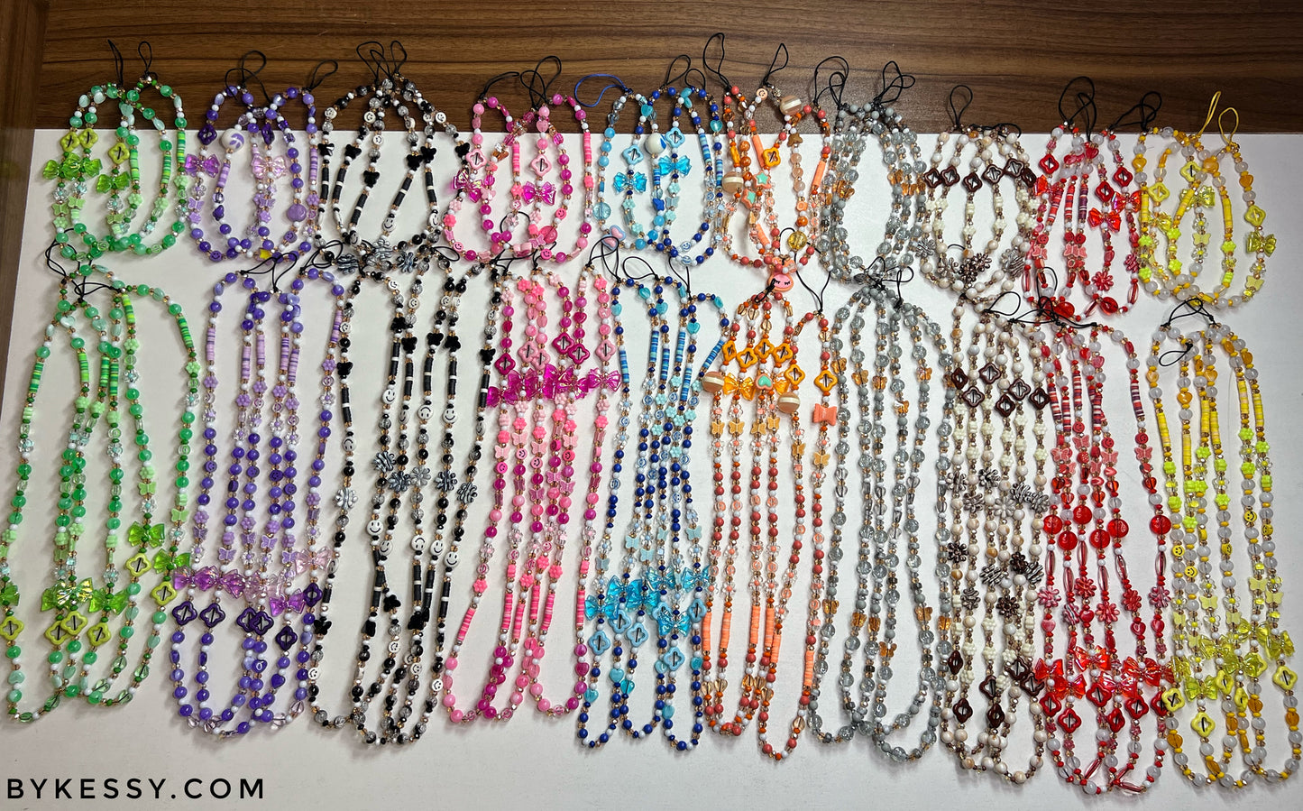 Wholesale Beaded Phone Straps & Lanyards – Handmade Cute & Trendy Aesthetic Phone Charms in Pink, Purple, Blue, Black & Multi-Color for iPhone, Samsung & Android