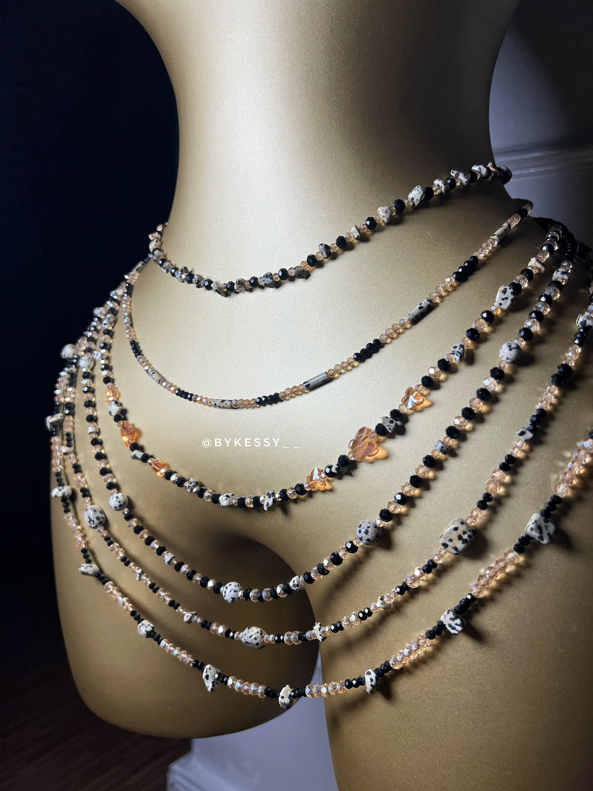 Dalmatian Jasper Gemstone Waist Beads