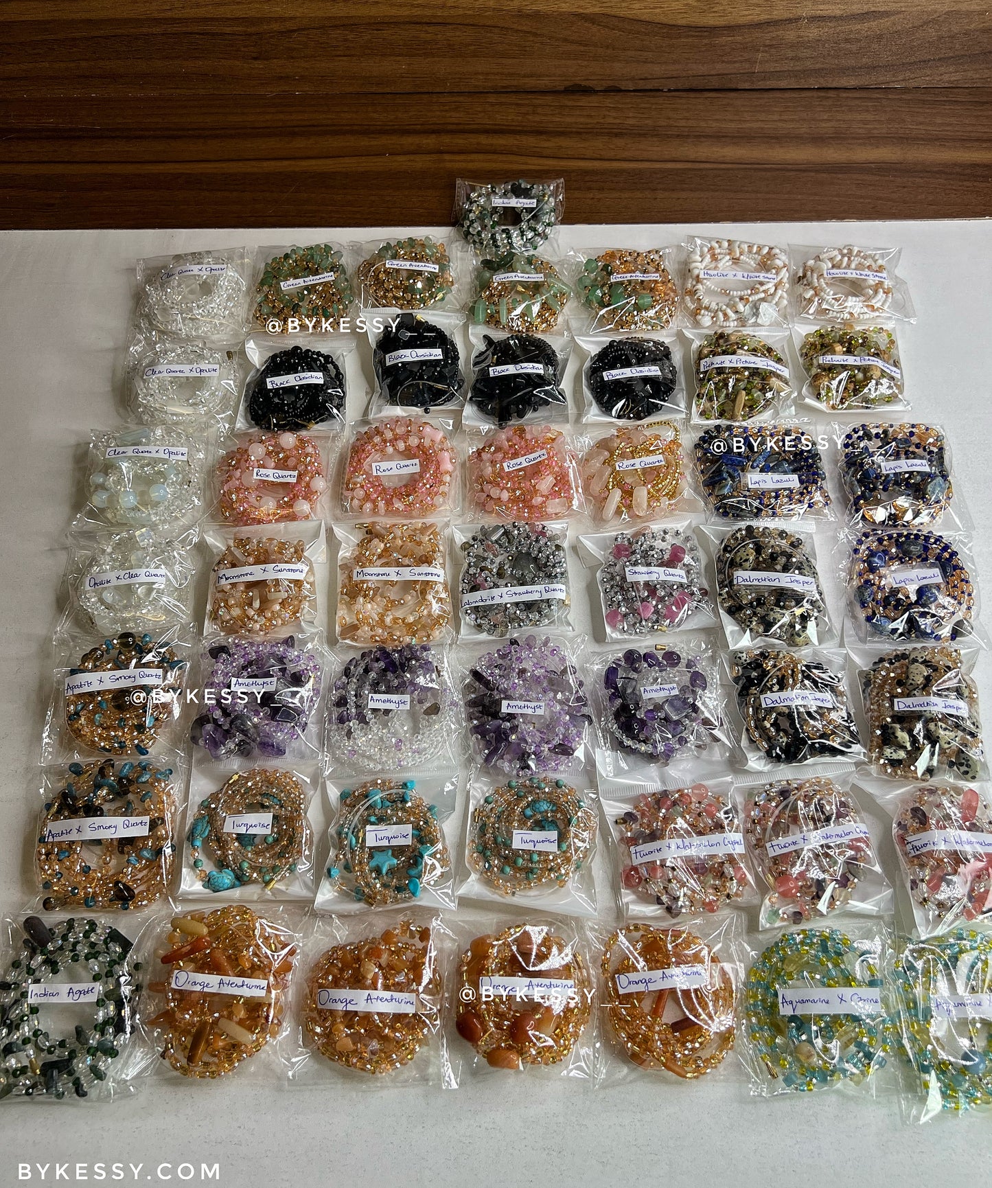 Assorted Wholesale Gemstone Healing Crystal Waist Beads – For Love, Protection, Abundance, Peace, Healing & More | Bulk Gemstone Tie-Ons & Adjustable Clasps | African Spiritual Waist Beads (20 – 1,000 Strands)