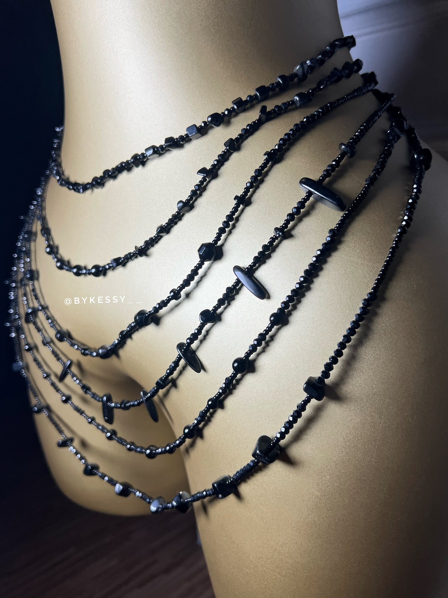 Black Obsidian Gemstone Waist Beads