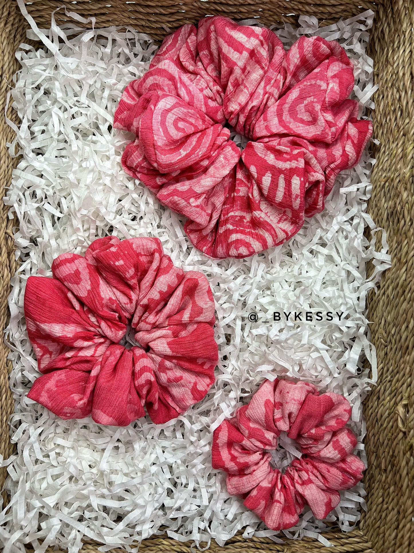 Wholesale Adire Scrunchies | African Print Hair Accessories | Hair Ruffles