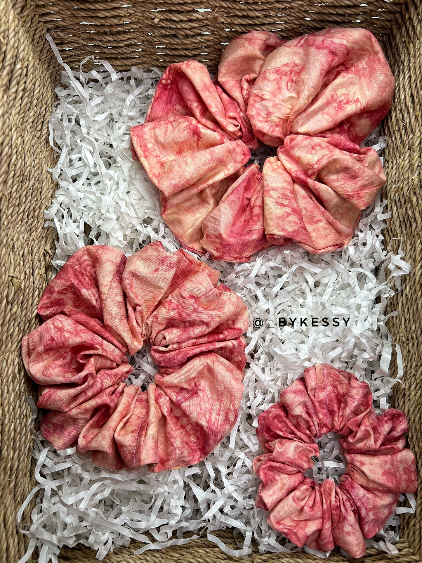 Wholesale Adire Scrunchies | African Print Hair Accessories | Hair Ruffles