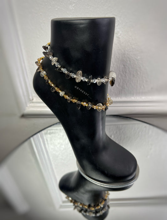 Smoky Quartz Anklet