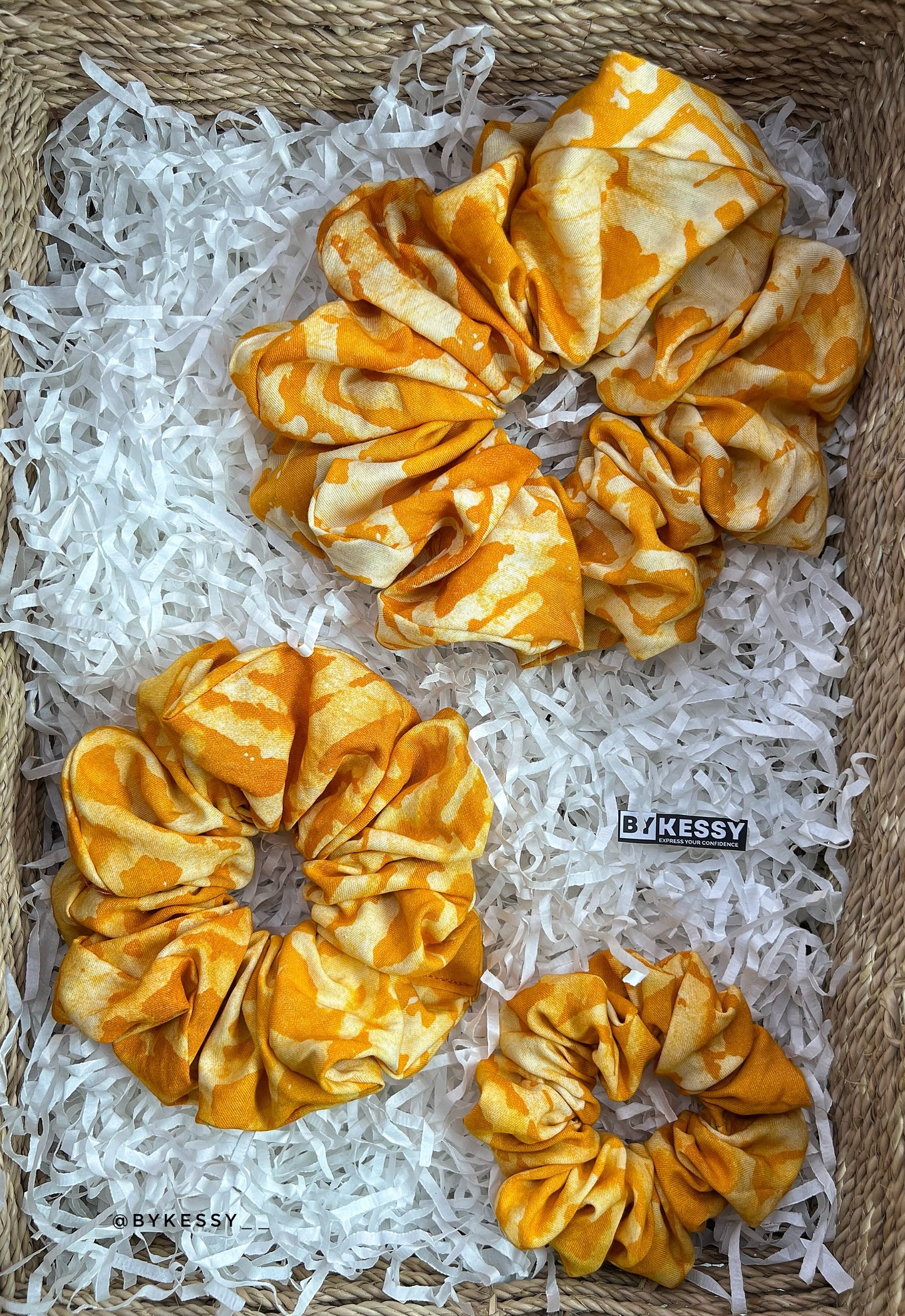 Wholesale Adire Scrunchies | African Print Hair Accessories | Hair Ruffles