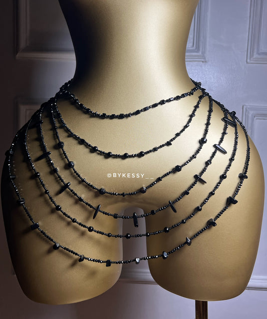 Black Obsidian Gemstone Waist Beads