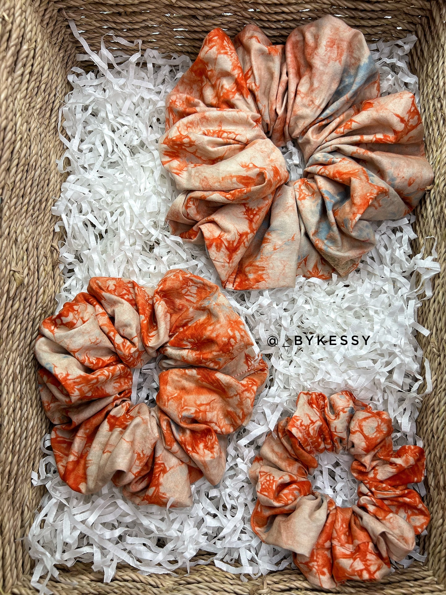 Wholesale Adire Scrunchies | African Print Hair Accessories | Hair Ruffles