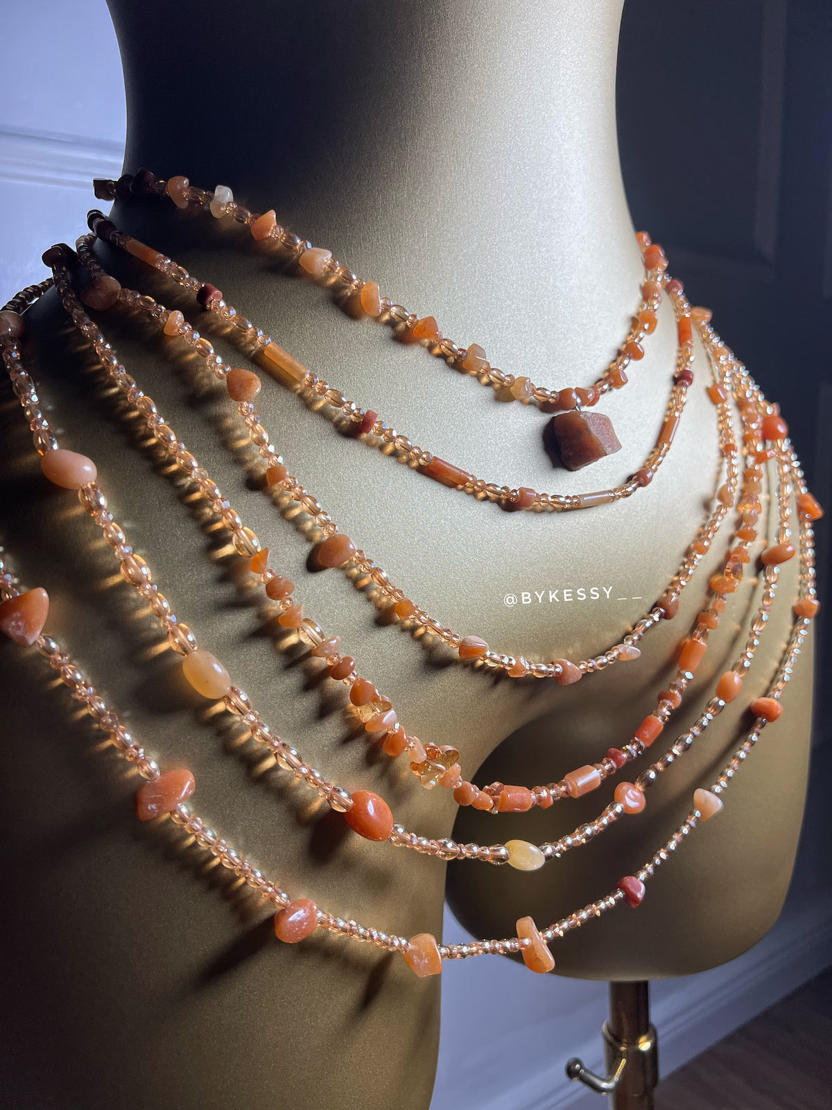 Orange Aventurine Gemstone Waist Beads