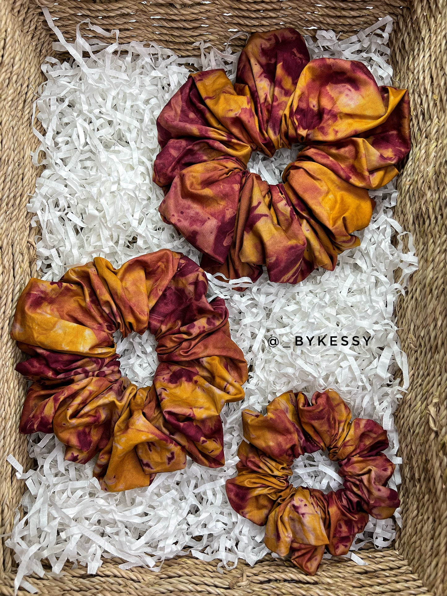 Wholesale Adire Scrunchies | African Print Hair Accessories | Hair Ruffles