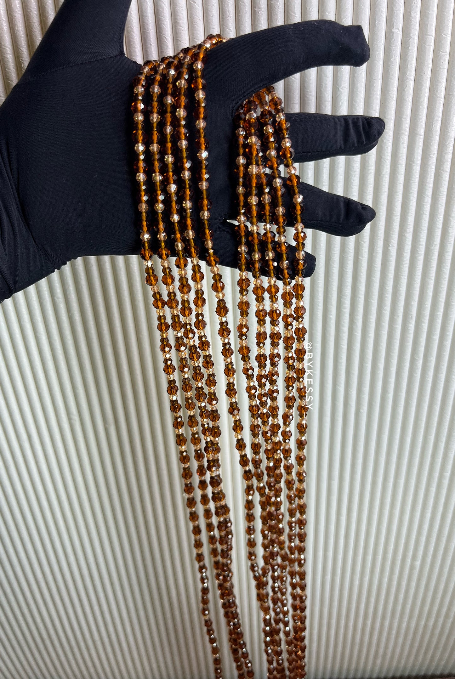 Wholesale Crystal Waist Beads | Zarah GlowVeil | Red Coral Pink Silver Gold Green Black Blue Tie Ons & Clasps Handcrafted African Waist Beads