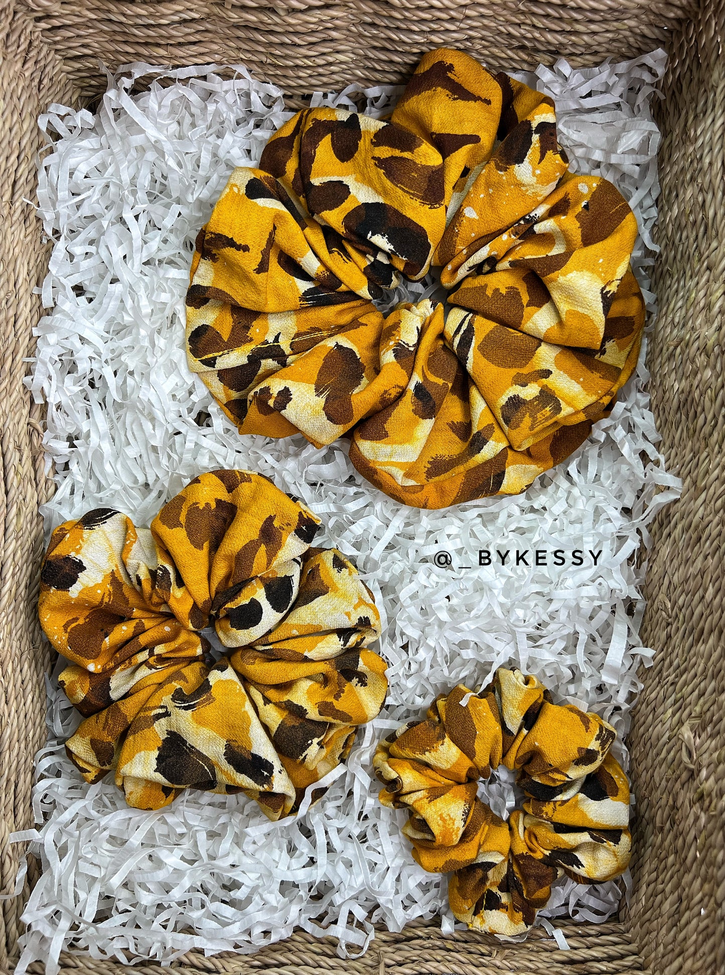 Wholesale Adire Scrunchies | African Print Hair Accessories | Hair Ruffles