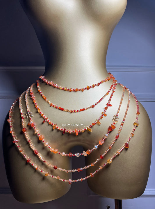 Carnelian Gemstone Waist Beads