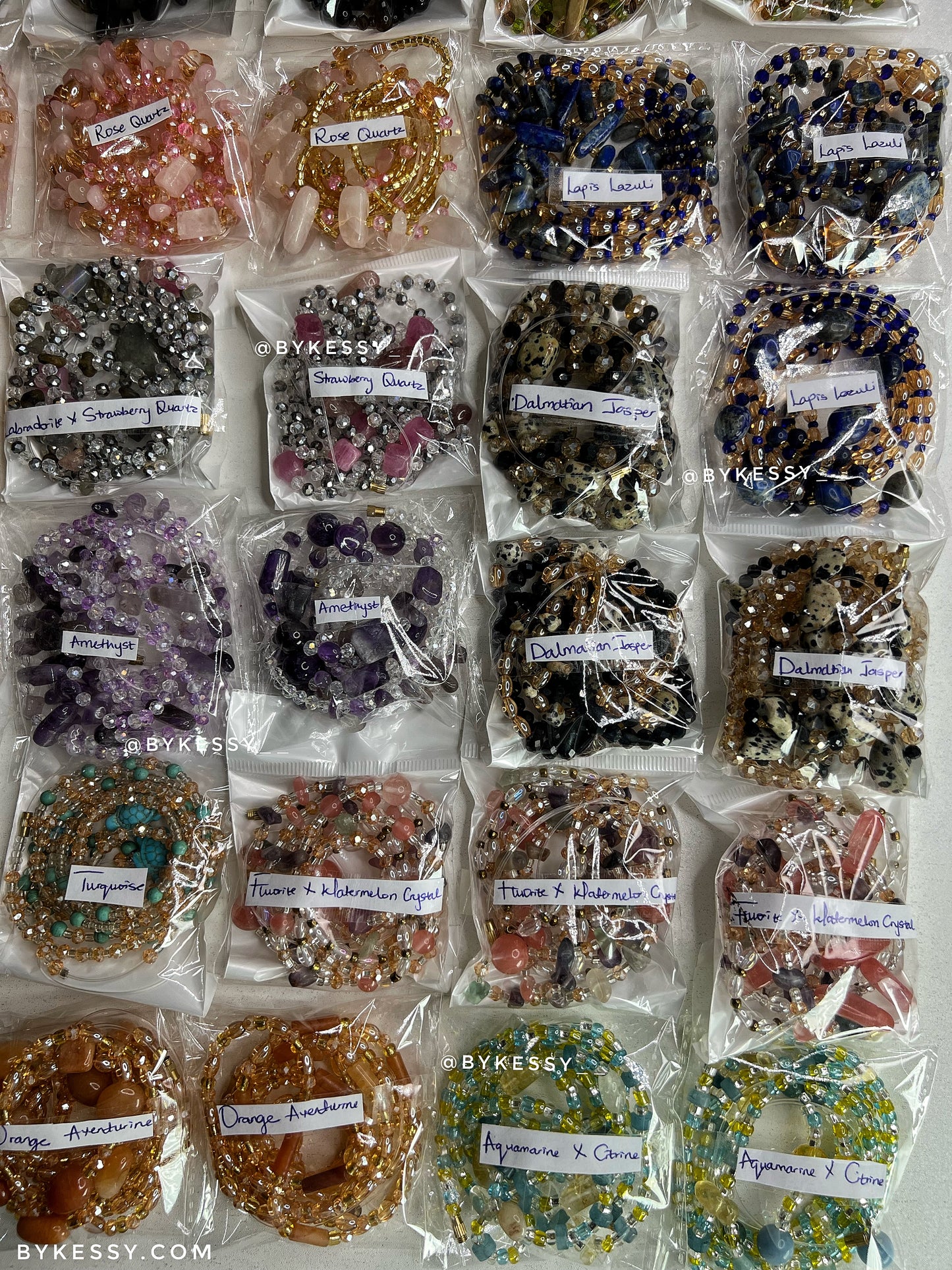 Assorted Wholesale Gemstone Healing Crystal Waist Beads – For Love, Protection, Abundance, Peace, Healing & More | Bulk Gemstone Tie-Ons & Adjustable Clasps | African Spiritual Waist Beads (20 – 1,000 Strands)