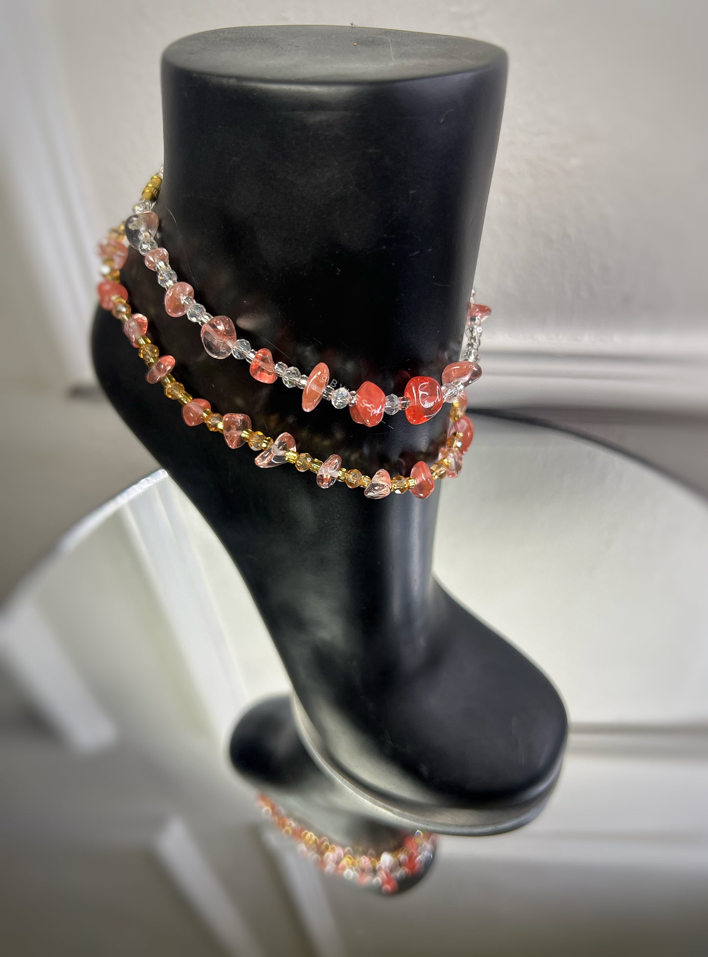 Watermelon Crystal Anklet