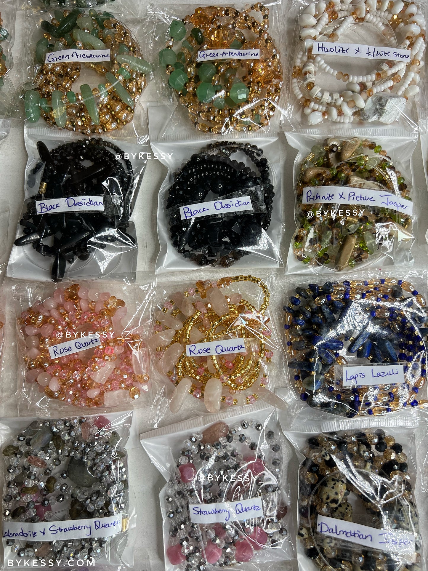 Assorted Wholesale Gemstone Healing Crystal Waist Beads – For Love, Protection, Abundance, Peace, Healing & More | Bulk Gemstone Tie-Ons & Adjustable Clasps | African Spiritual Waist Beads (20 – 1,000 Strands)