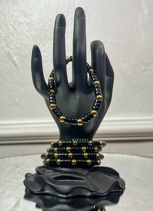 Black Obsidian Bracelets: Aura of Luxe Gemstone Series