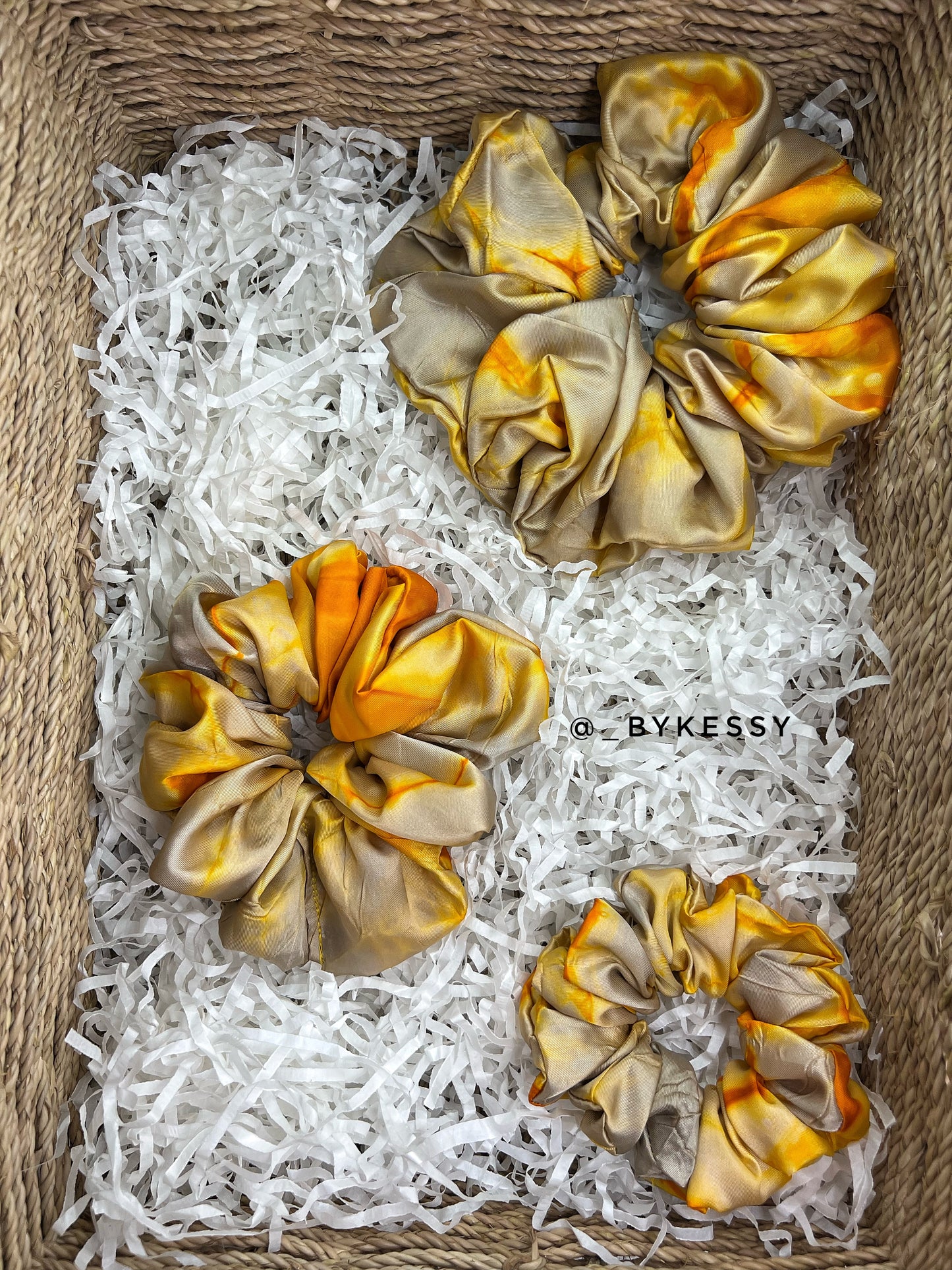 Wholesale Adire Scrunchies | African Print Hair Accessories | Hair Ruffles