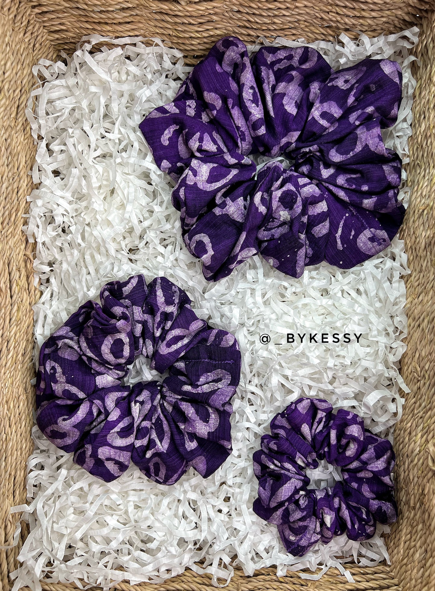 Wholesale Adire Scrunchies | African Print Hair Accessories | Hair Ruffles