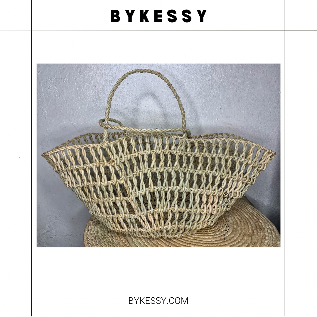 RASHIDAT Natural Raffia Straw Basket Bag