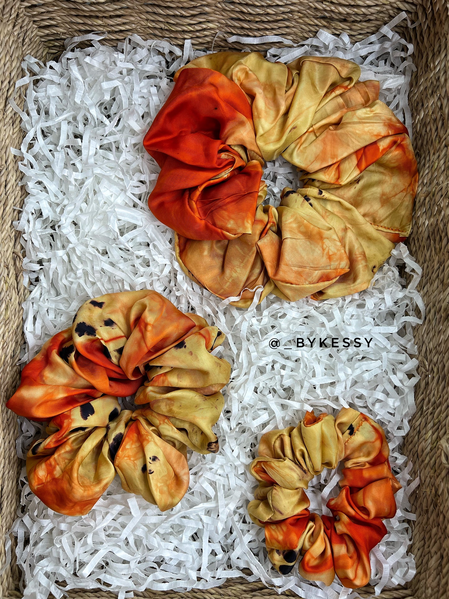 Wholesale Adire Scrunchies | African Print Hair Accessories | Hair Ruffles