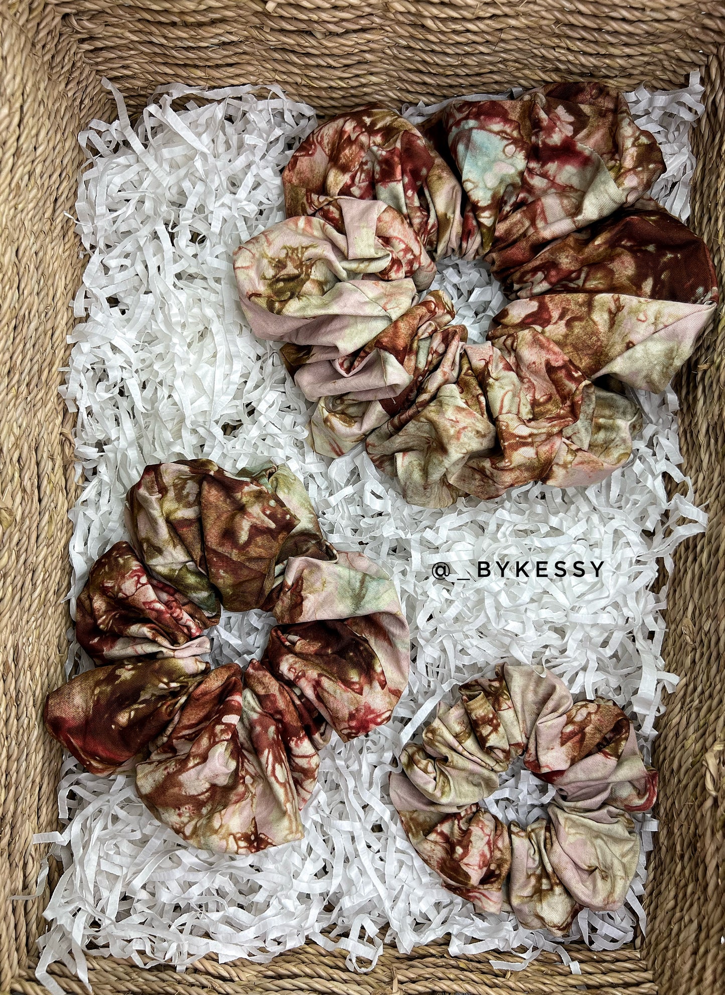 Wholesale Adire Scrunchies | African Print Hair Accessories | Hair Ruffles