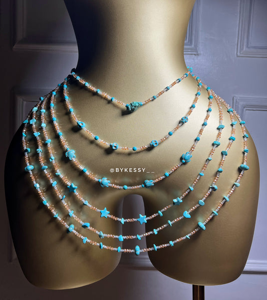 Turquoise Gemstone Waist Beads