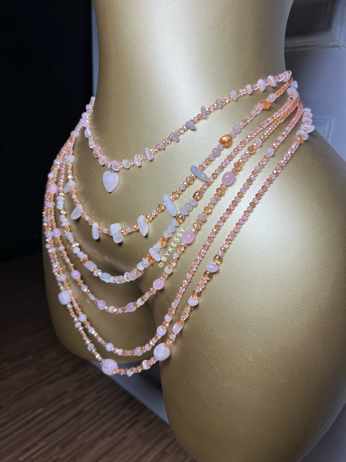 Rose Quartz Gemstone Waist Beads