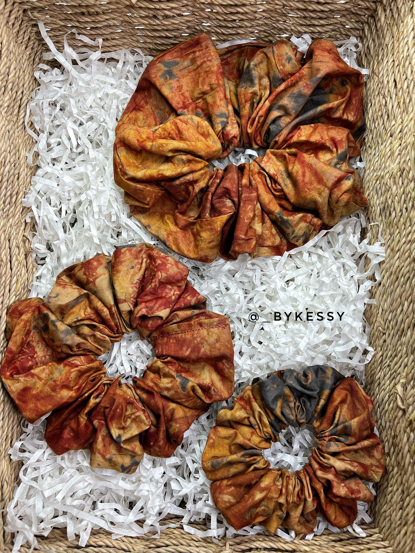 Wholesale Adire Scrunchies | African Print Hair Accessories | Hair Ruffles