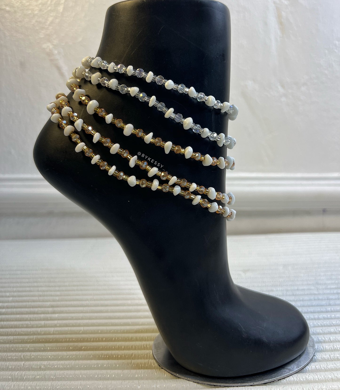 White Stone Anklet