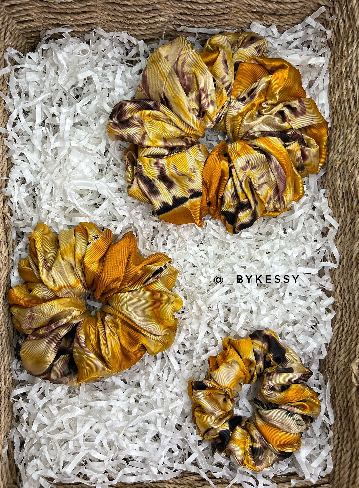 Wholesale Adire Scrunchies | African Print Hair Accessories | Hair Ruffles