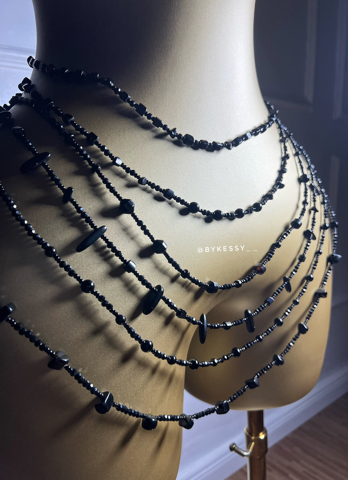 Black Obsidian Gemstone Waist Beads
