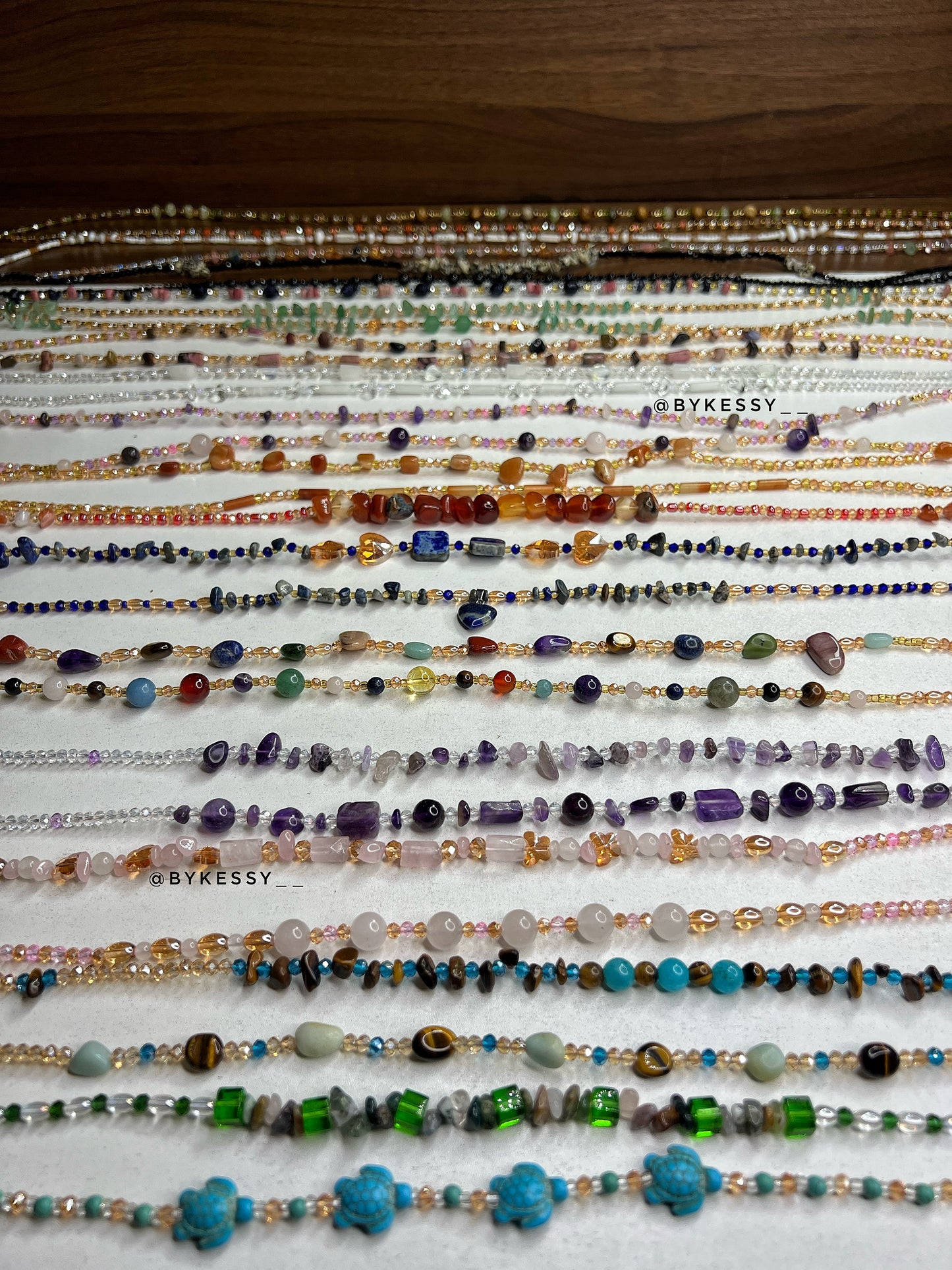 Assorted Wholesale Gemstone Healing Crystal Waist Beads – For Love, Protection, Abundance, Peace, Healing & More | Bulk Gemstone Tie-Ons & Adjustable Clasps | African Spiritual Waist Beads (20 – 1,000 Strands)