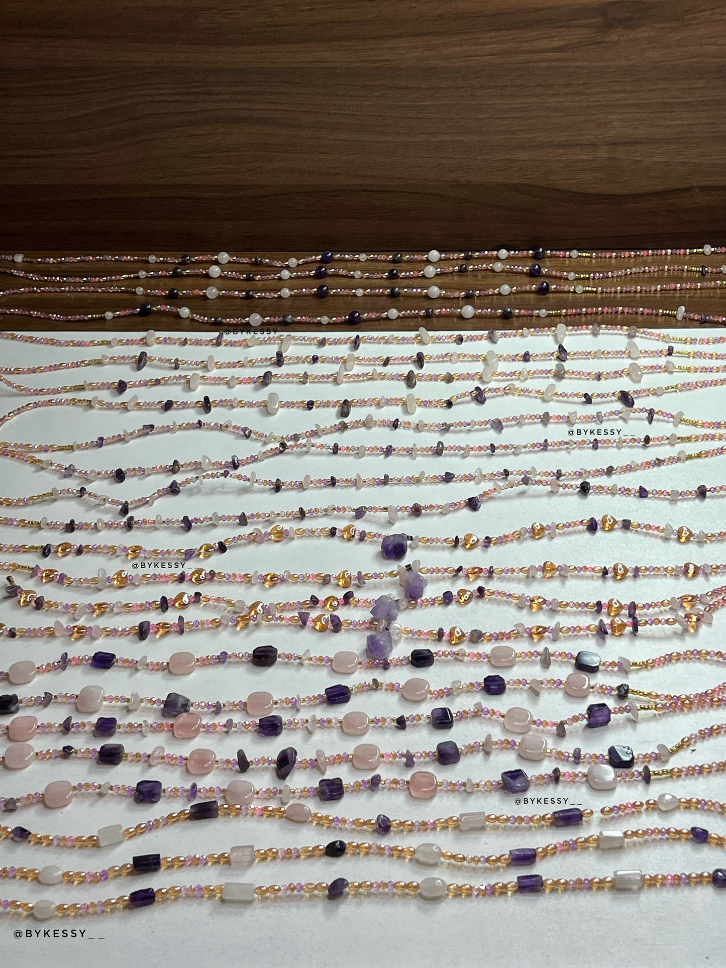 Assorted Wholesale Gemstone Healing Crystal Waist Beads – For Love, Protection, Abundance, Peace, Healing & More | Bulk Gemstone Tie-Ons & Adjustable Clasps | African Spiritual Waist Beads (20 – 1,000 Strands)