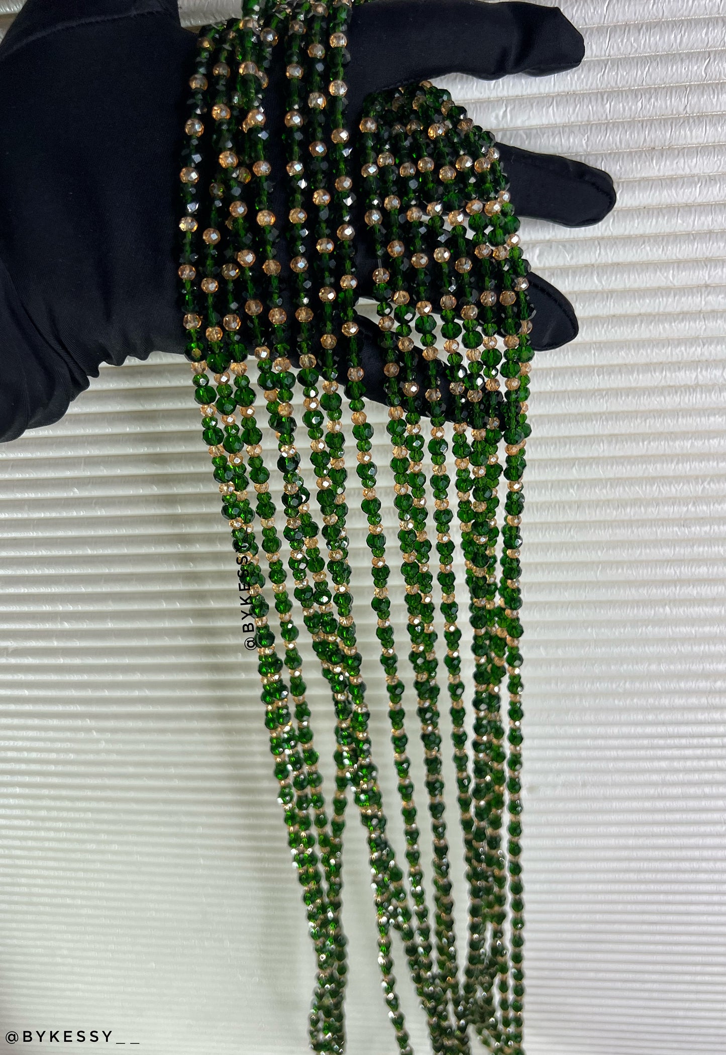 Wholesale Crystal Waist Beads | Zarah GlowVeil | Red Coral Pink Silver Gold Green Black Blue Tie Ons & Clasps Handcrafted African Waist Beads