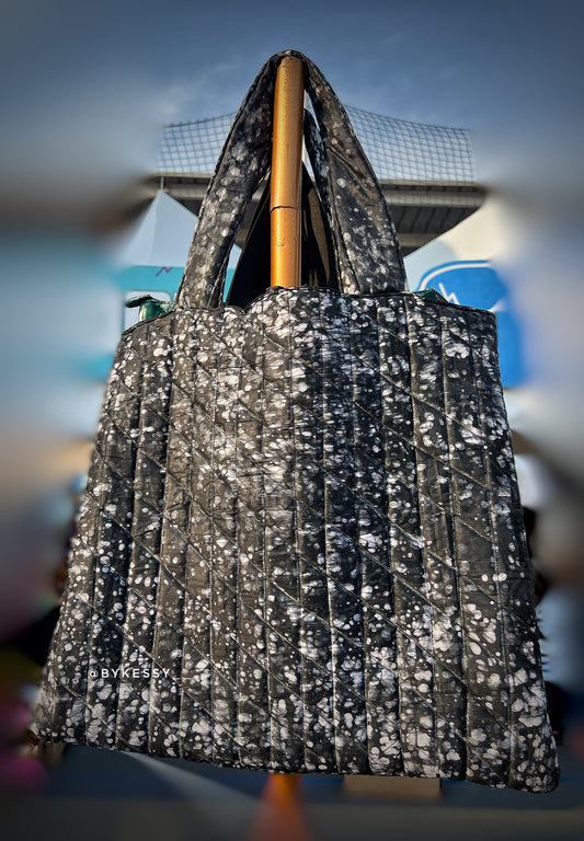 Wholesale Adire Quilted Tote Bags | African Print Padded Carry-All Bags