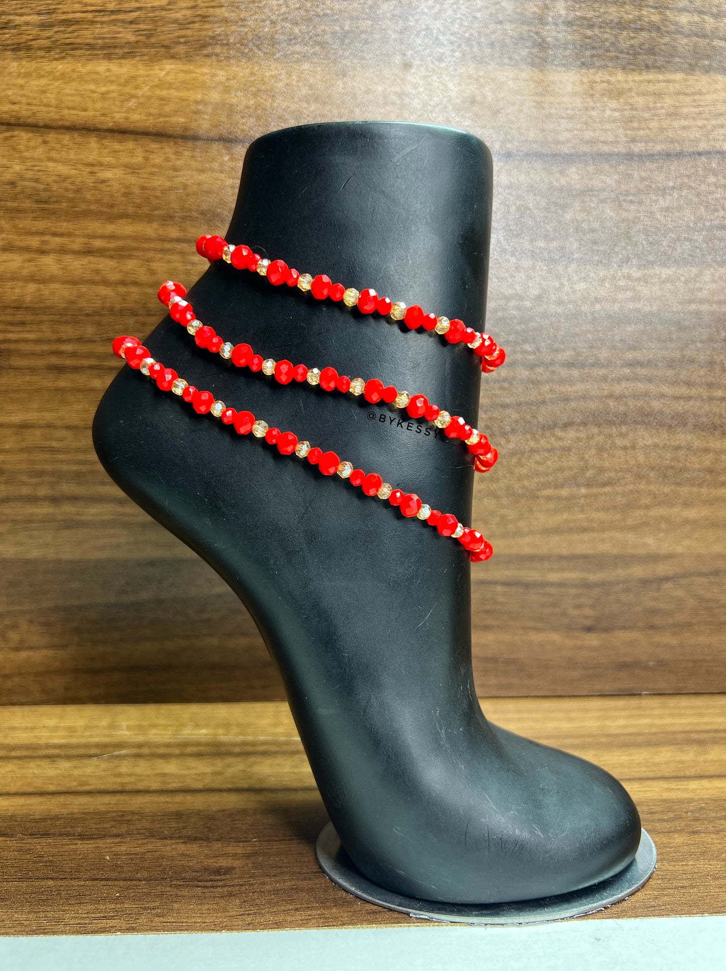 Wholesale Handmade Beaded Crystal Zarah Anklets – Red, Coral, Pink, Gold, Blue, Green, Black, Yellow, Purple & More | 14 Colors | Bulk Discounts Perfect For Resale