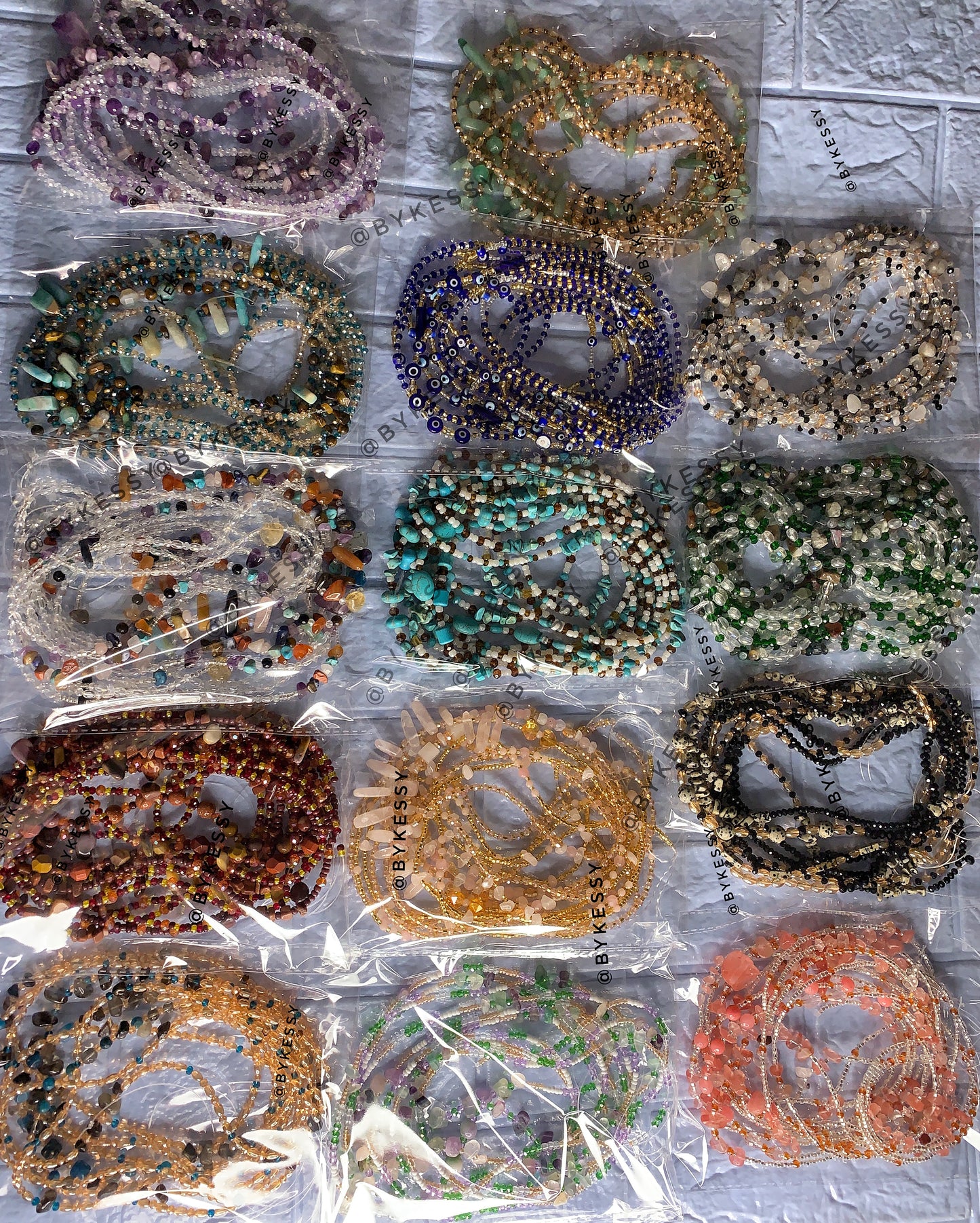 Wholesale : Assorted Gemstone Waist Beads 20 - 1000 Strands