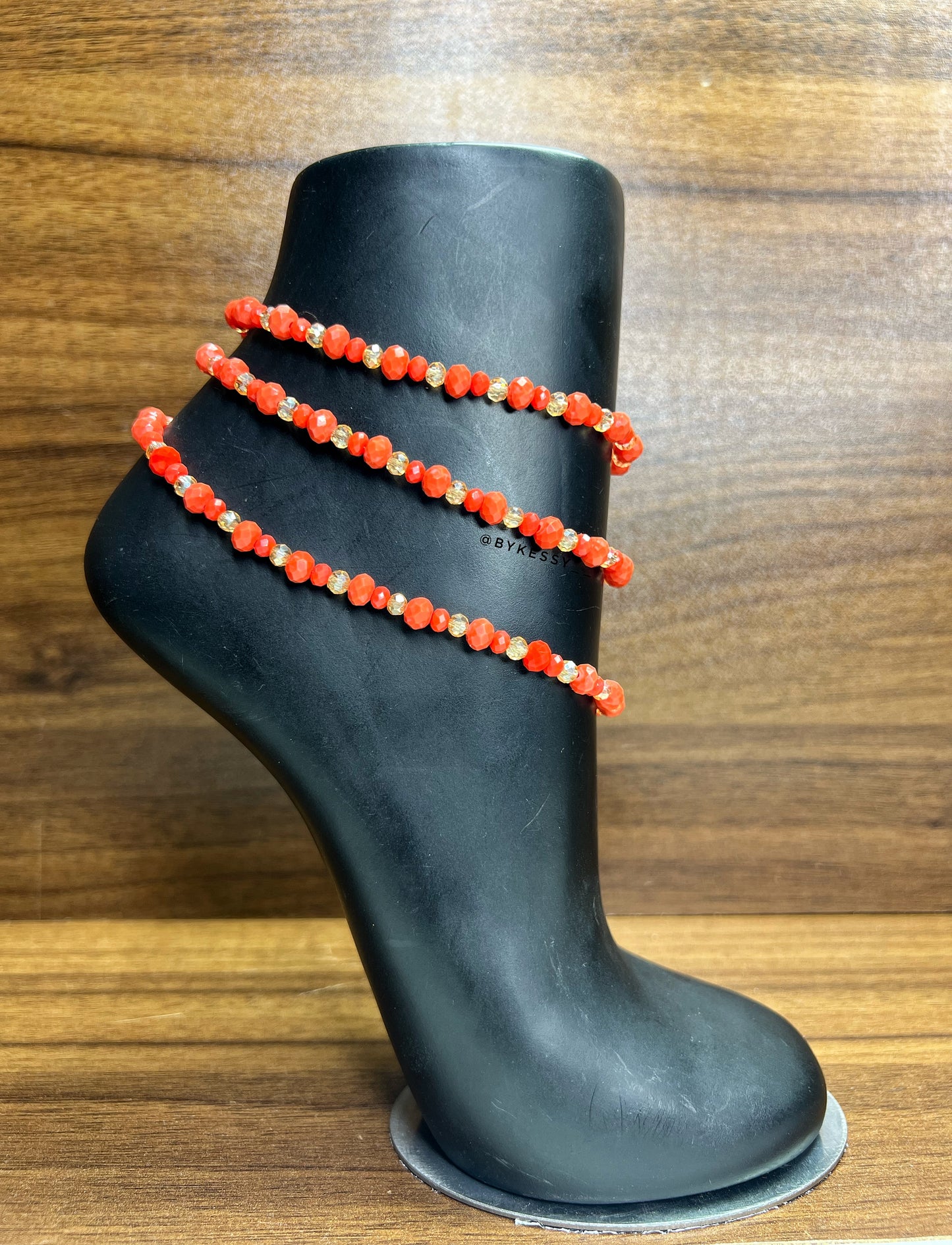 Wholesale Handmade Beaded Crystal Zarah Anklets – Red, Coral, Pink, Gold, Blue, Green, Black, Yellow, Purple & More | 14 Colors | Bulk Discounts Perfect For Resale