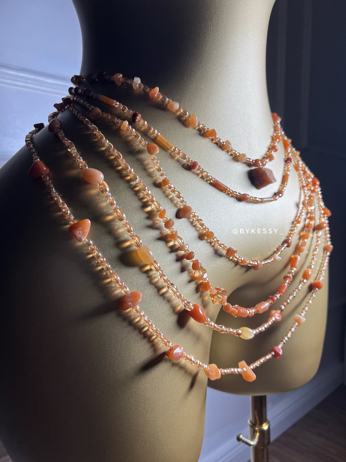 Orange Aventurine Gemstone Waist Beads