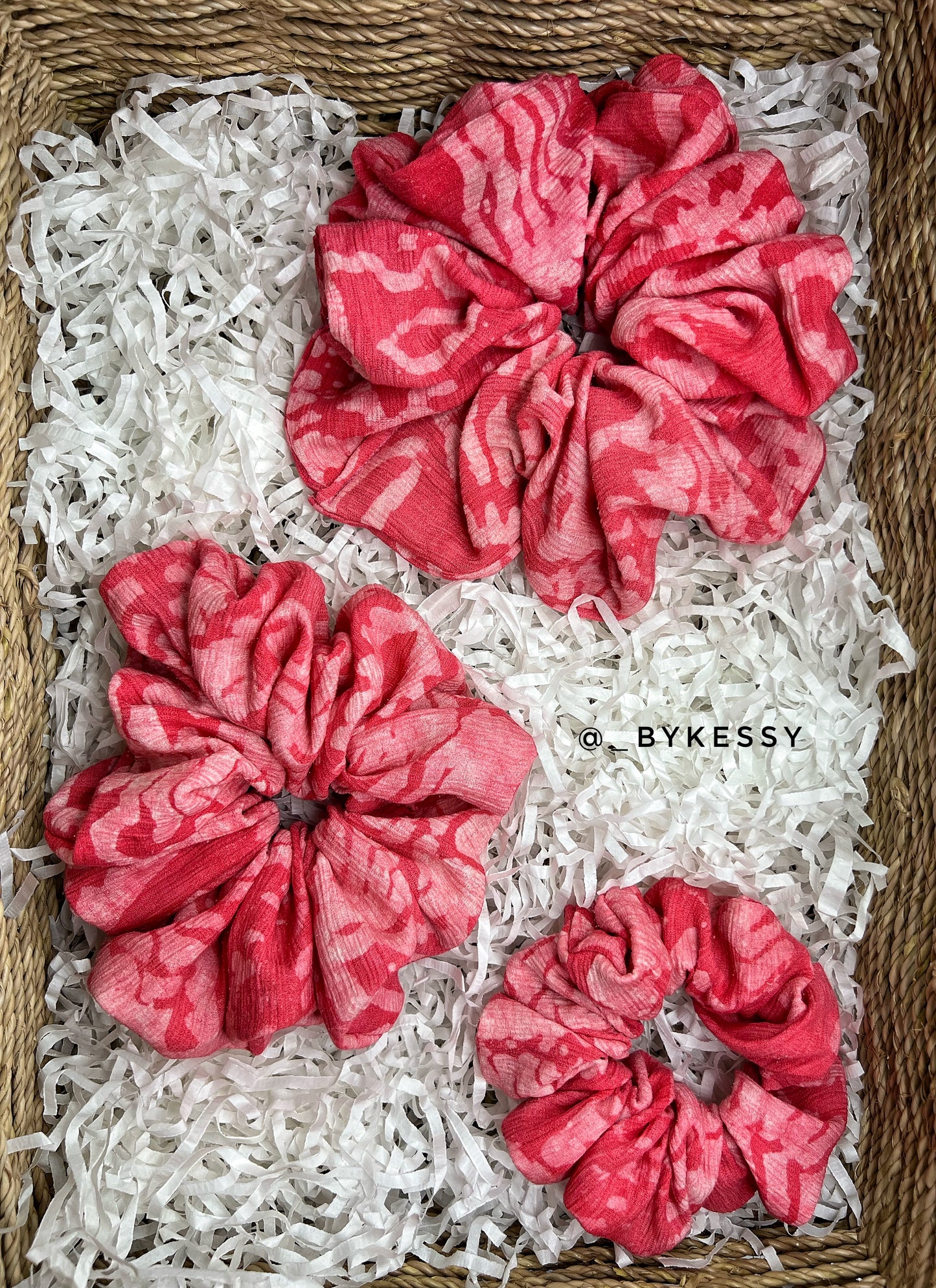 Wholesale Adire Scrunchies | African Print Hair Accessories | Hair Ruffles