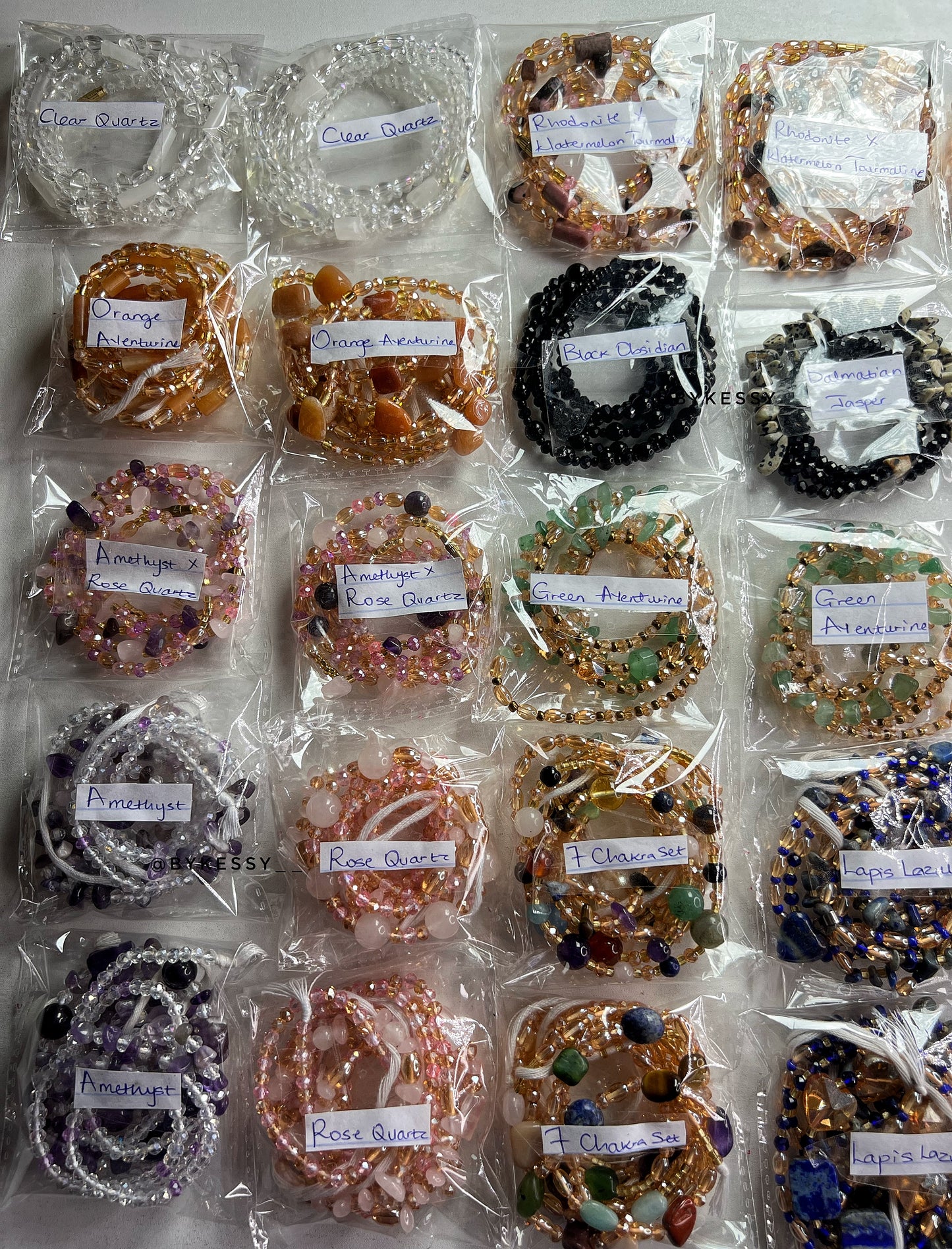 Assorted Wholesale Gemstone Healing Crystal Waist Beads – For Love, Protection, Abundance, Peace, Healing & More | Bulk Gemstone Tie-Ons & Adjustable Clasps | African Spiritual Waist Beads (20 – 1,000 Strands)