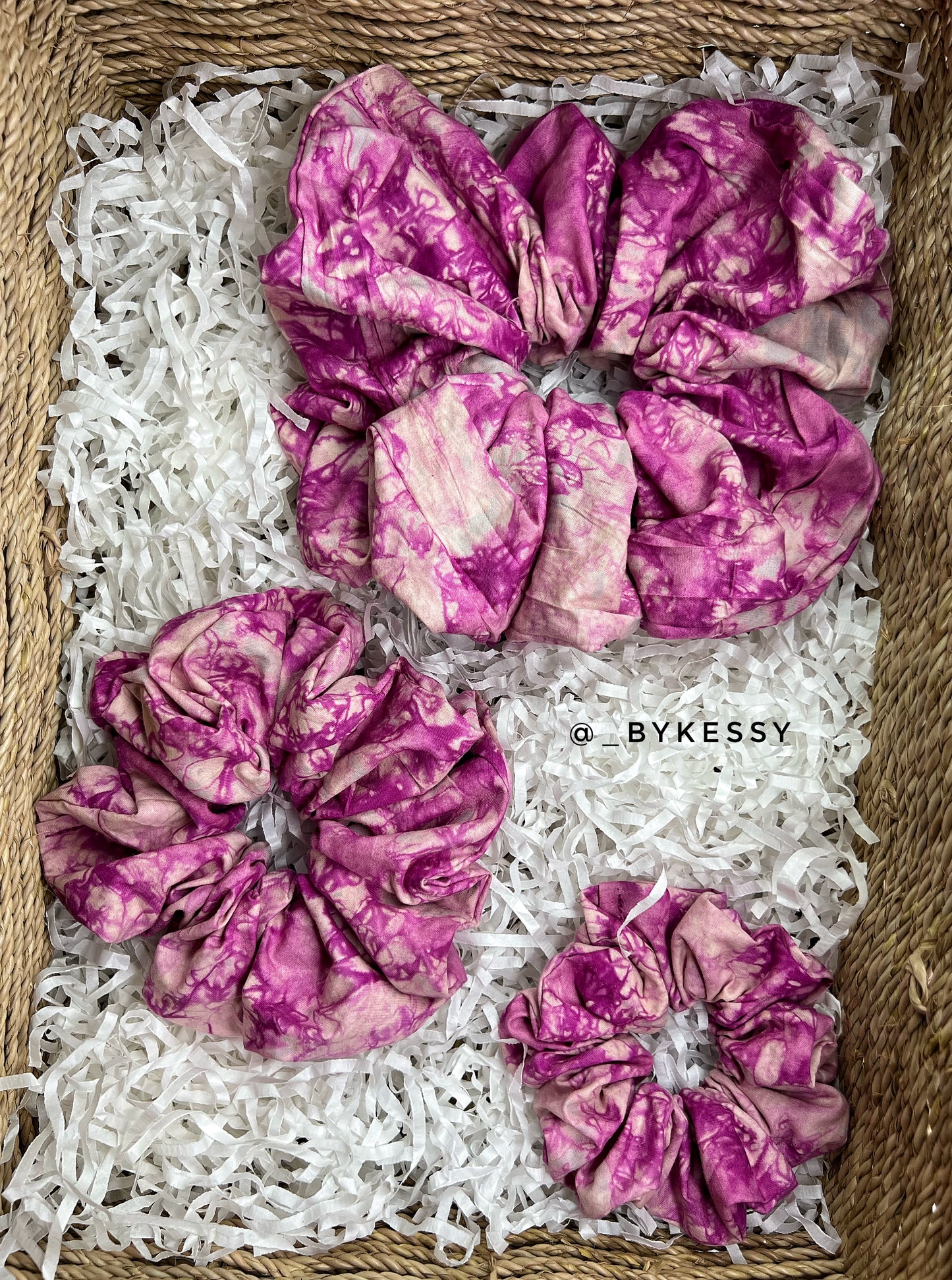 Wholesale Adire Scrunchies | African Print Hair Accessories | Hair Ruffles