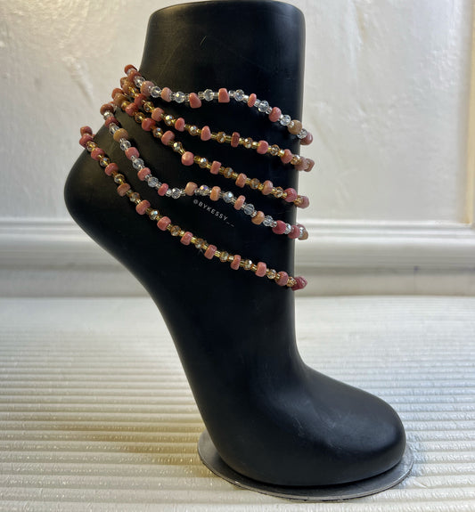 Rhodonite Anklet