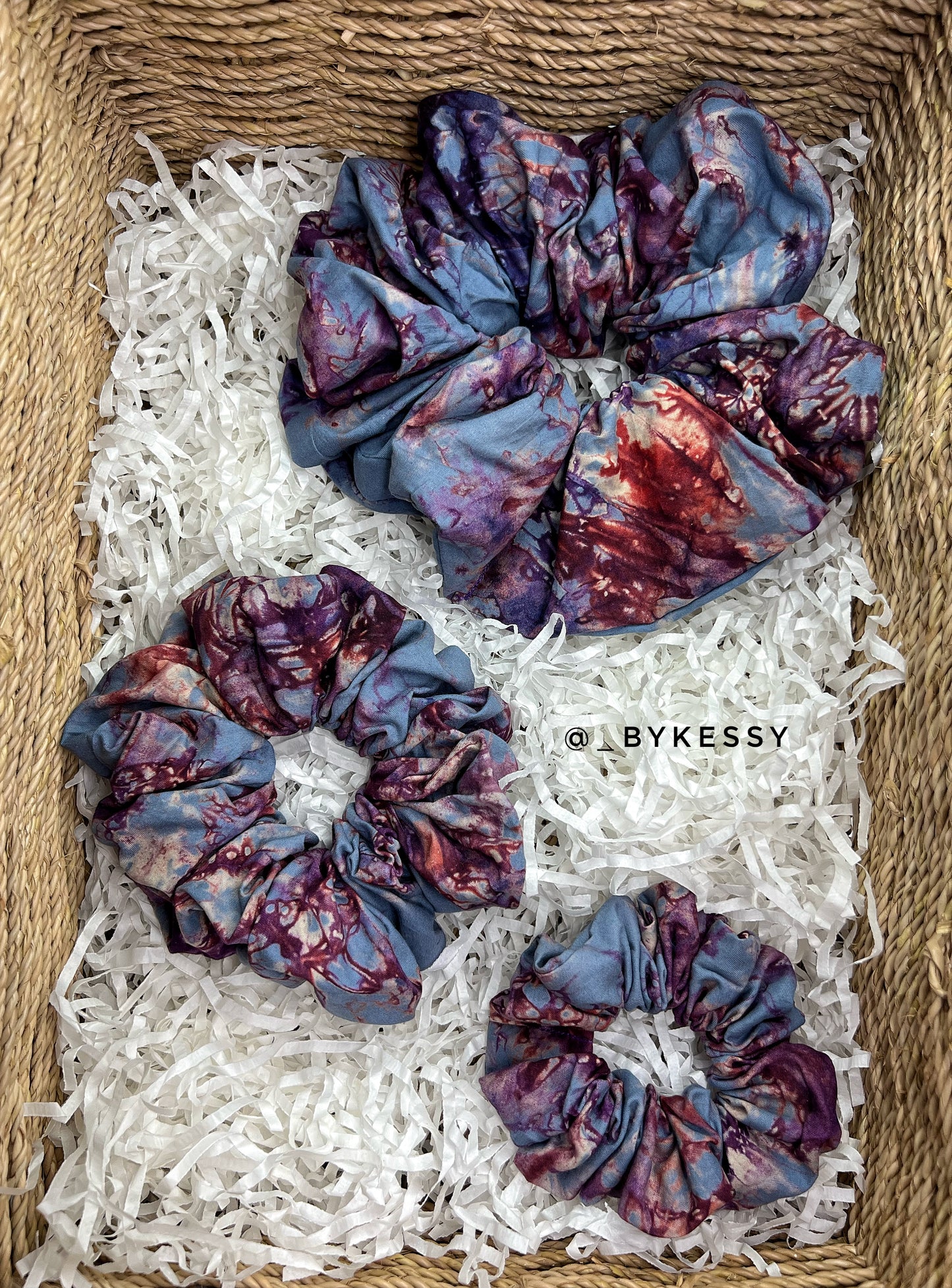 Wholesale Adire Scrunchies | African Print Hair Accessories | Hair Ruffles