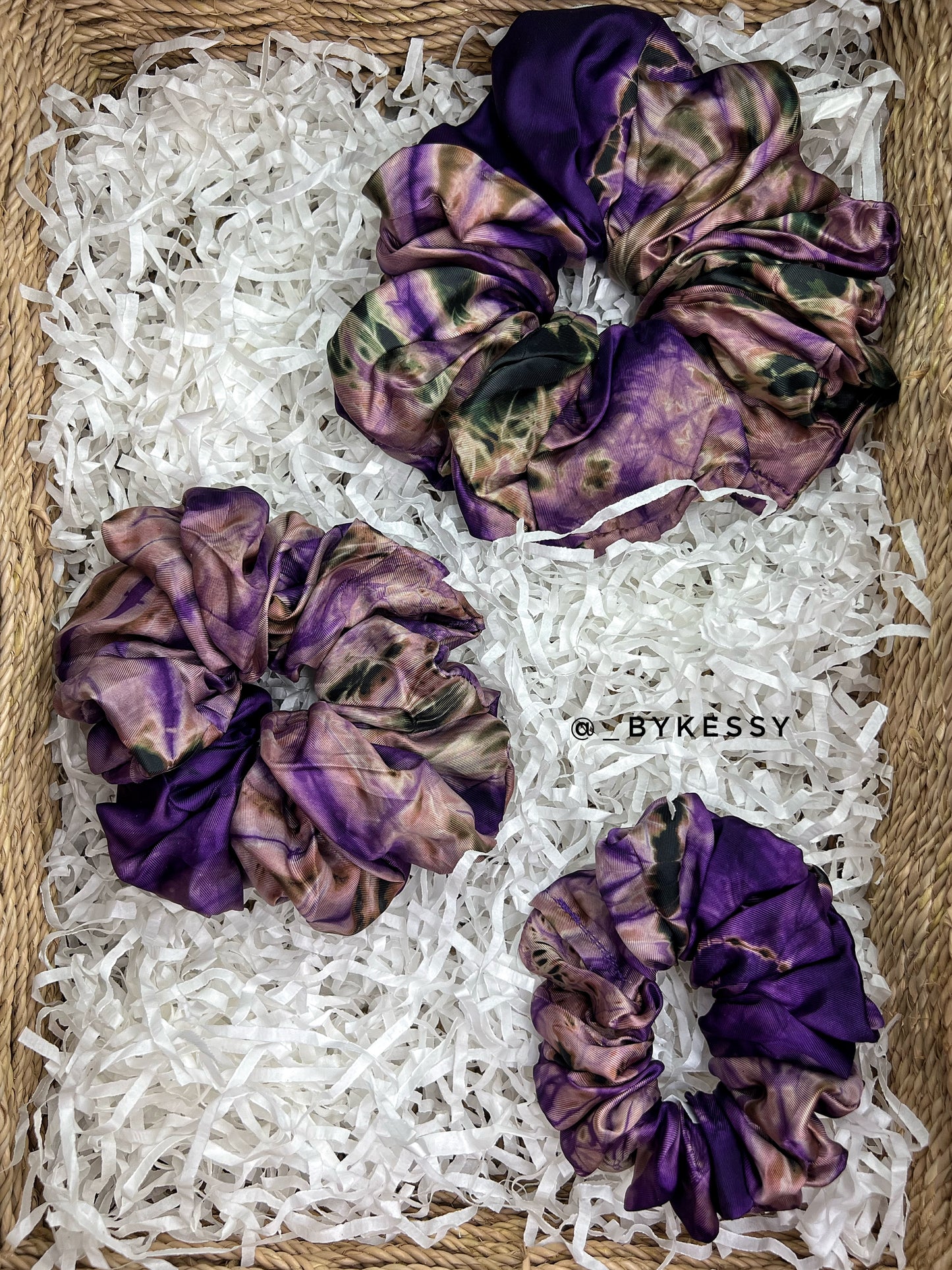 Wholesale Adire Scrunchies | African Print Hair Accessories | Hair Ruffles