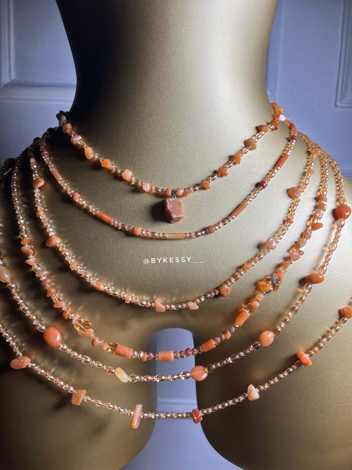 Orange Aventurine Gemstone Waist Beads
