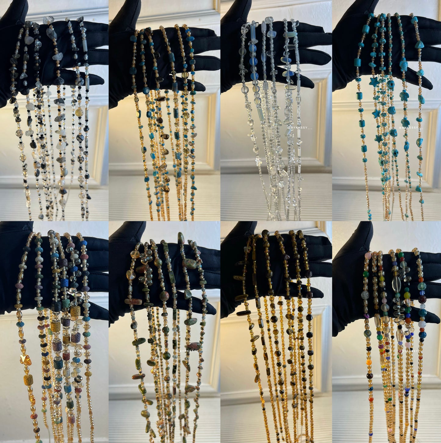 Assorted Wholesale Gemstone Healing Crystal Waist Beads – For Love, Protection, Abundance, Peace, Healing & More | Bulk Gemstone Tie-Ons & Adjustable Clasps | African Spiritual Waist Beads (20 – 1,000 Strands)