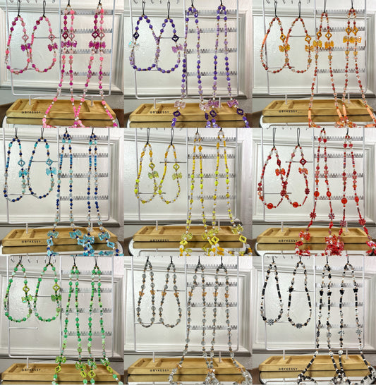 Wholesale Beaded Phone Straps & Lanyards – Handmade Cute & Trendy Aesthetic Phone Charms in Pink, Purple, Blue, Black & Multi-Color for iPhone, Samsung & Android