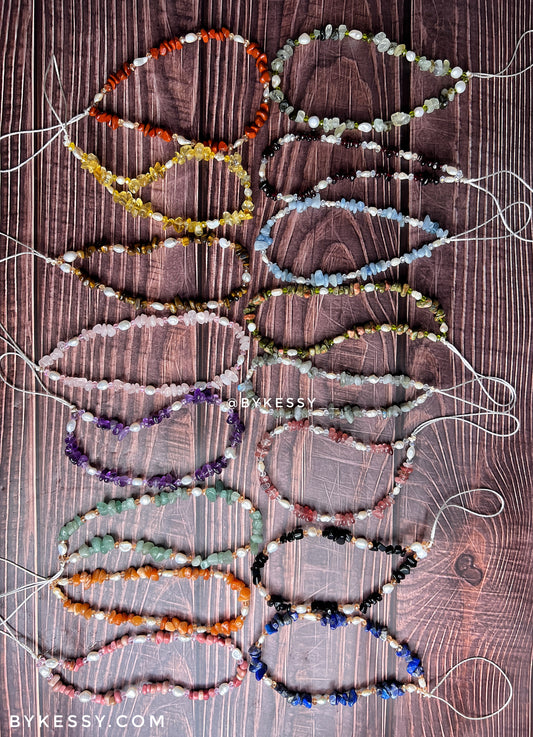 Wholesale Healing Crystal X Fresh Water Pearl Phone Straps | Gemstone | Key Chain | Chips Jewelry